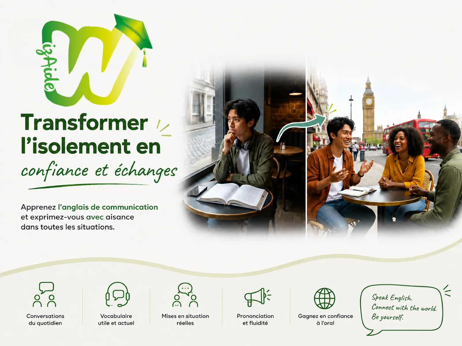 Anglais de communication — pack en ligne Wizaide
