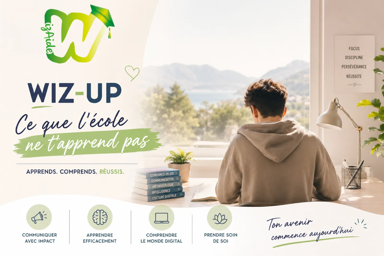 Formation en ligne Wiz-Up — soft skills pour ados, accessible 24h/24